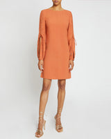 ARIES Long Sleeve Shift Dress with Grommet Detail