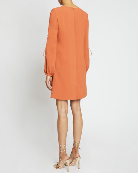 ARIES Long Sleeve Shift Dress with Grommet Detail – Santorelli
