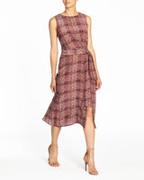 DOROTHY A-Line Midi Dress with Waist Tie