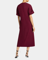 SERAFINA Midi A-Line Shift Dress in Soft Stretch Crepe