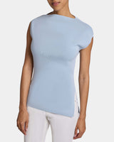 AISLING Off-Shoulder Knit Top in Cotton/Linen Blend