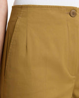 LILY Wide Leg Pants with Slanted Side Pockets in Stretch Cotton