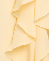 ELLA Silk Flutter Sleeve Buttoned Blouse with Waist Panel