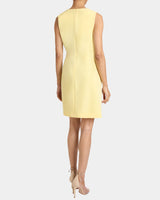 TILLY Sleeveless Faux Wrap Dress in Soft Stretch Crepe