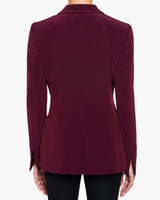 JESS Single Button Peak Lapel Jacket with Seam Detail in Fluid Cady