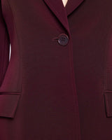 JESS Single Button Peak Lapel Jacket with Seam Detail in Fluid Cady