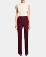 DELLA Straight Leg Pants with Slanted Pockets in Soft Stretch Crepe