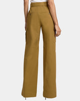 MACY Wide Leg Cargo Pants with Side Patch Pockets in Stretch Cotton