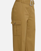 MACY Wide Leg Cargo Pants with Side Patch Pockets in Stretch Cotton