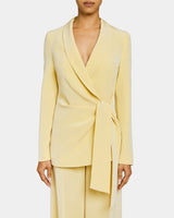 LAVERNE Wrap Jakcet with Shawl Lapel in Fluid Cady