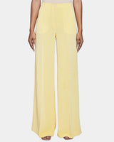 LILY Wide Leg Pants with Slanted Side Pockets in Fluid Cady