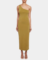 AZALEA Sleeveless One-Shoulder Bodycon Midi Knit Dress