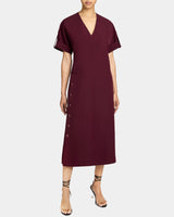 SERAFINA Midi A-Line Shift Dress in Soft Stretch Crepe