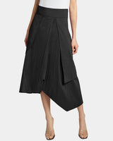 DEB Multi-Panel Asymmetric Midi Skirt in Stretch Cotton