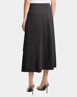 DEB Multi-Panel Asymmetric Midi Skirt in Stretch Cotton