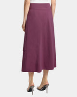 DEB Multi-Panel Asymmetric Midi Skirt in Stretch Cotton