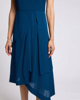 MADDY Multi-Panel Asymmetric Silk Dress