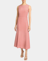 ROSALIA Sleeveless Midi Dress in Silk Crepe de Chine