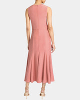 ROSALIA Sleeveless Midi Dress in Silk Crepe de Chine