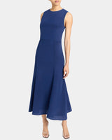 ROSALIA Sleeveless Midi Dress in Silk Crepe de Chine