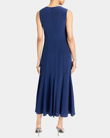 ROSALIA Sleeveless Midi Dress in Silk Crepe de Chine