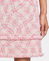 MELANIA Short Sleeve Shift Dress in Cotton Jacquard