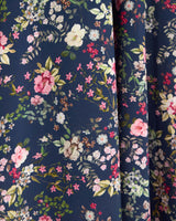 RONI Long Sleeve Fit and Flare Dress in Stretch Floral Print