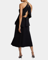 ALESSIA Sleeveless Ruffled Midi Dress in Soft Cady