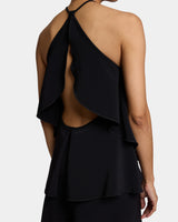 ALESSIA Sleeveless Ruffled Midi Dress in Soft Cady