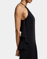 ALESSIA Sleeveless Ruffled Midi Dress in Soft Cady