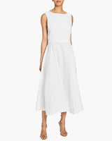 PEYTON Sleeveless Midi Dress in Breathable Linen