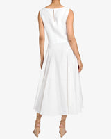 PEYTON Sleeveless Midi Dress in Breathable Linen