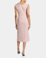 FAYE Sleevess Midi Sheath Dress in Cotton Jaquard
