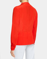 WINNIE Long Sleeve Buttoned Blouse in Silk Crepe de Chine