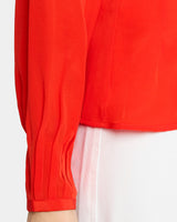 WINNIE Long Sleeve Buttoned Blouse in Silk Crepe de Chine