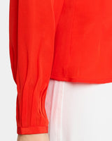WINNIE Long Sleeve Buttoned Blouse in Silk Crepe de Chine
