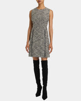 IDA Shift Dress with Skirt Zipper Detail in Modern Tweed