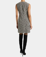 IDA Shift Dress with Skirt Zipper Detail in Modern Tweed