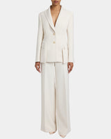 MIMI Double Button Open Flap Jacket in Soft Stretch Crepe