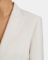 MIMI Double Button Open Flap Jacket in Soft Stretch Crepe