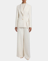 MIMI Double Button Open Flap Jacket in Soft Stretch Crepe