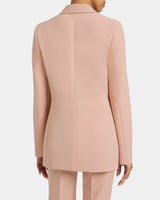 JUNO Double Button Jacket in Soft Stretch Crepe