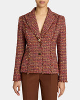 TRISH Jacket with Fringe Detail in Luxury Tweed