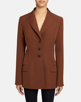 FREYA Three Button Jacket in Soft Stretch Crepe