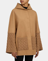 JAREL Oversized Hooded Cashmere Blend Knit Jacket