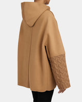 JAREL Oversized Hooded Cashmere Blend Knit Jacket