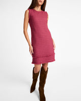 ARETHA Sleeveless Shift Tweed Dress