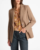 SKYLA Long Sleeve Ruffle Blouse in Floral Crepe