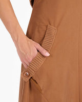 JOHANNA Mix Media Cap Sleeve Midi Dress