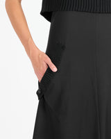 JOHANNA Mix Media Cap Sleeve Midi Dress